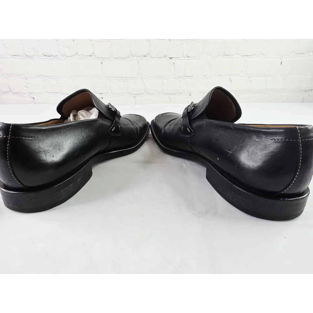 Hugo Boss Varmio Black Leather Loafers Men’s Dress Shoes Size 8